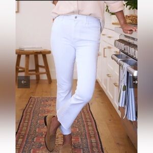 Frank & Eileen Killian Cropped Flare White Denim Jeans Sz 30